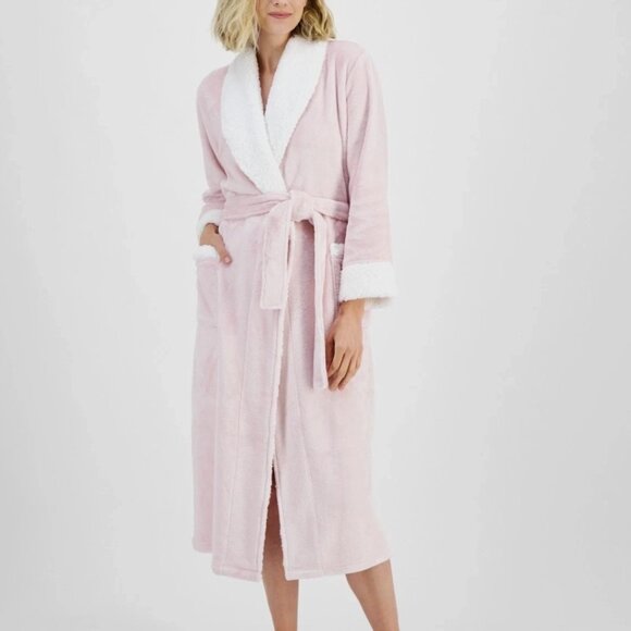 Charter Club Super Soft Robe Long Plush Pink Wink XS/S New - Picture 2 of 7